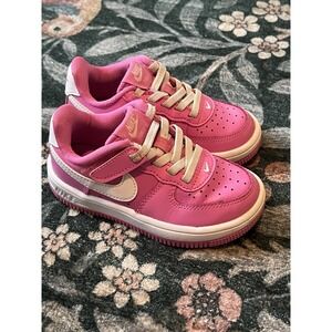 Nike‎ FORCE 1 LOW EasyOn Toddler Size 8C Playful Pink/White FN0237-600 Sneakers